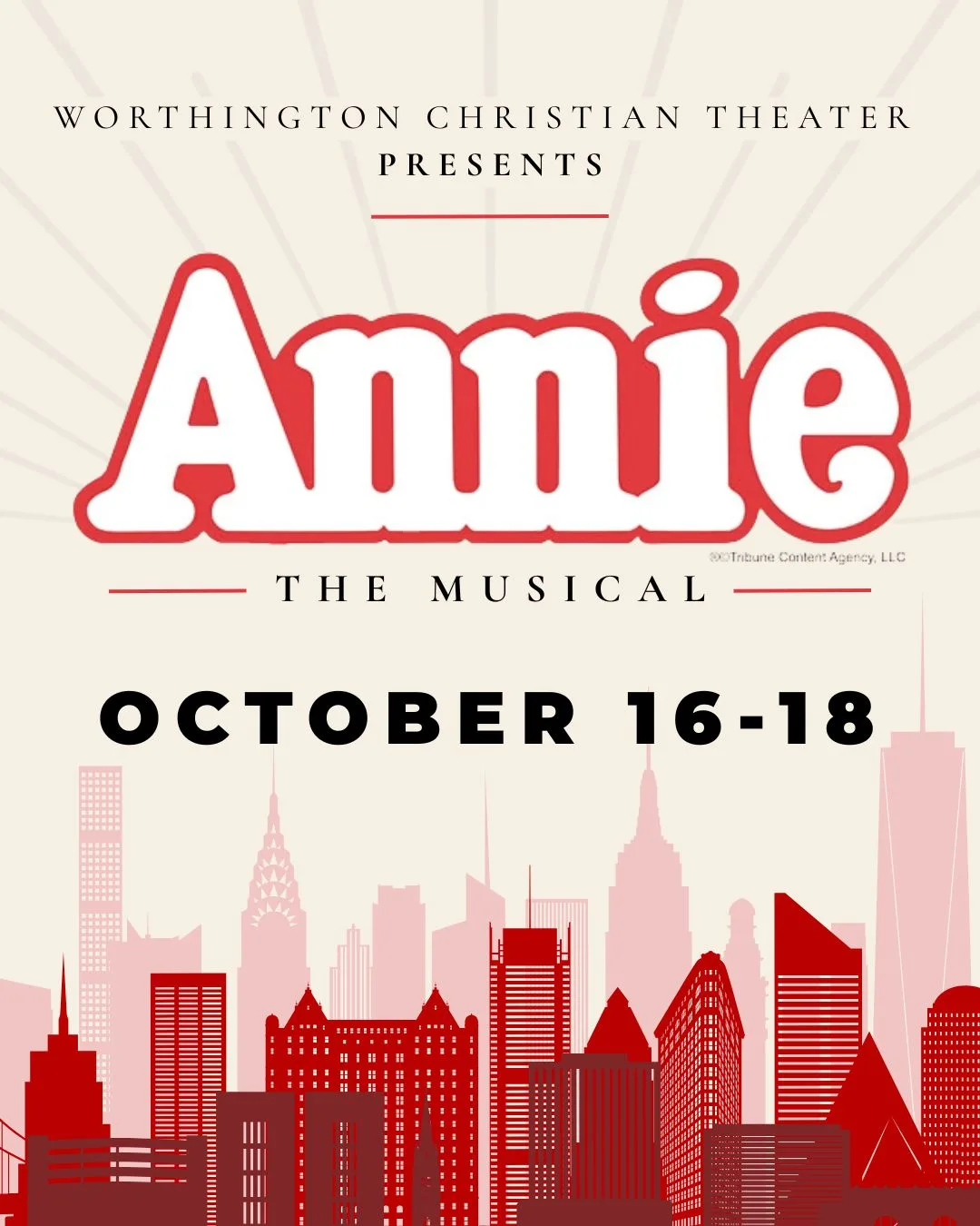 Tickets Now On Sale for Annie The Musical, October 16-18