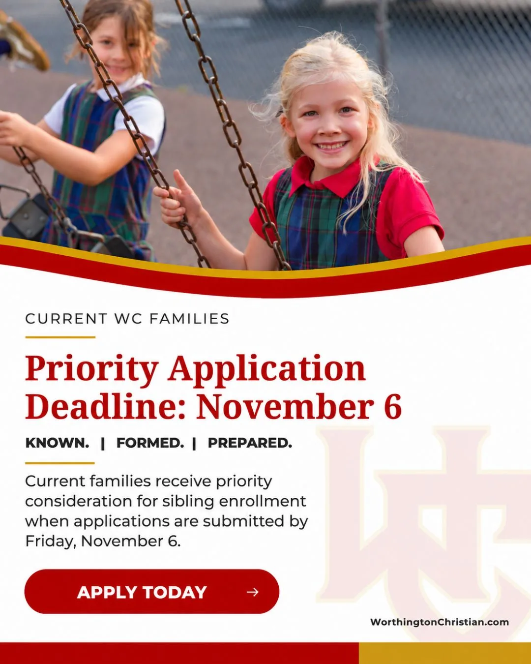 Now Accepting Applications for the 2027–28 School Year